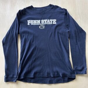 Penn State Nittany Lions Shirt Men Medium Blue NCAA Football Old Varsity Thermal
